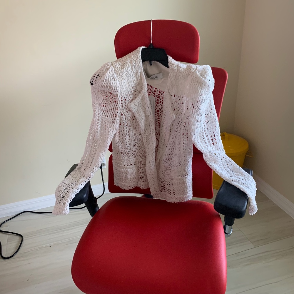 IRO White crochet jacket